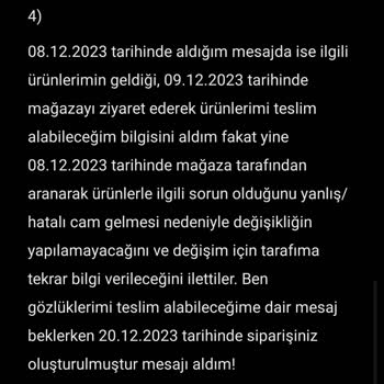 Atasun Optik Mağduriyetim Aylardır Devam Ediyor!