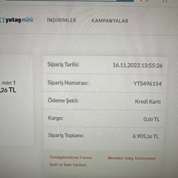 Yataş Bedding Teslimat Süresi 8-10 Hafta