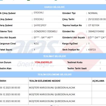 Aras Kargo Teslimat Yapmıyor Ve Sonra 2 Kere Ücret Talep Ediyor