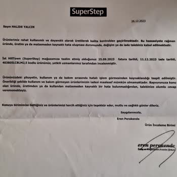 Küçükyalı Hilltown SuperStep Mağazası Değişim Yapmıyor