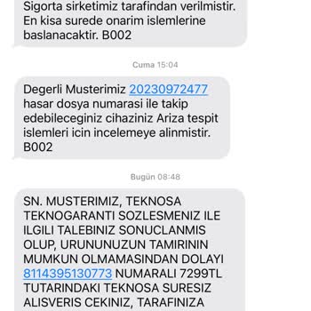 Teknosa Teknoloji Mağazası Ve Sigorta Şirketinin Servis Sürecinde Yaşanan Sorunlar