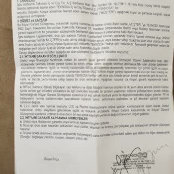 Teknosa Teknoloji Mağazası Ve Sigorta Şirketinin Servis Sürecinde Yaşanan Sorunlar