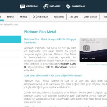 VakıfBank Metal Kart Puan Kullanım Katsayısını Haber Vermeksizin Değiştirdi