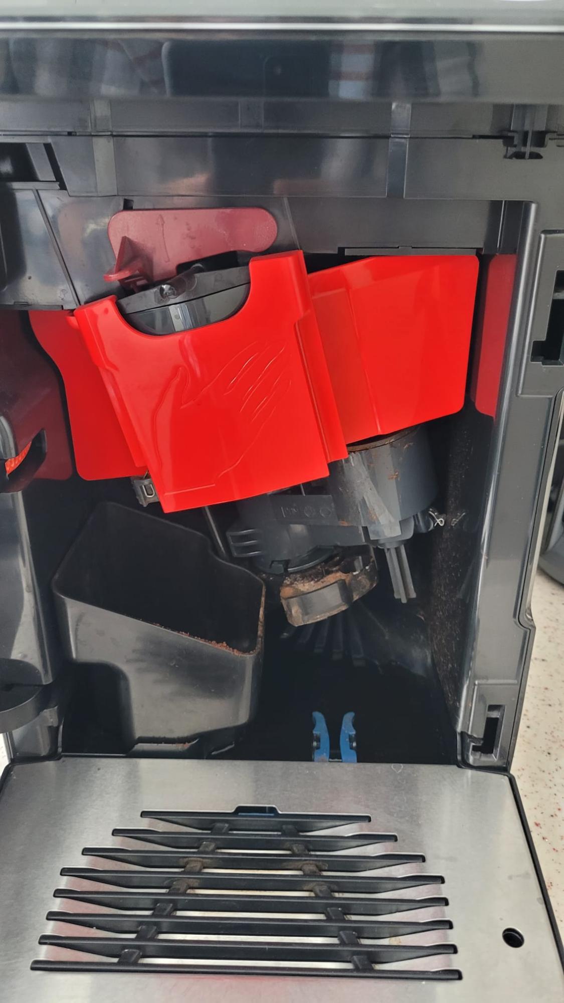 DL-pro Gruppo Infusore Per Macchine Da Caffè Siemens EQ500: Ricambio Completo (11040688, 11032775) Con Supporto E Imbuto, Colore Rosso
