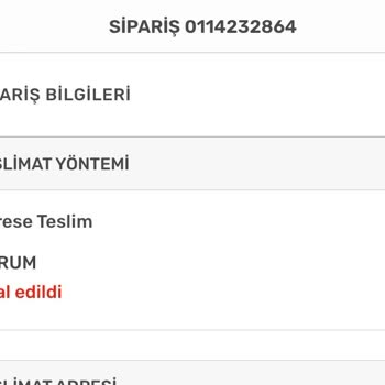 Watsons Siparişi Sebepsiz İptal Etti