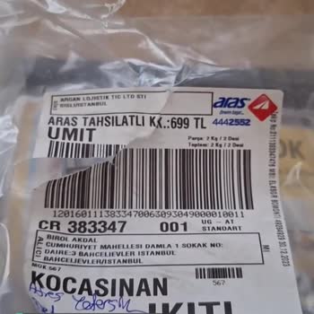 Argan Lojistik Ve Aras Kargo'dan Şikayetçiyim!