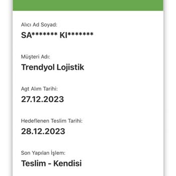 Trendyol Express Kargomu Teslim Etmedi