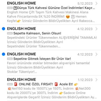English Home Ürünü Göndermediği Halde Teslim Edildi Deniyor.