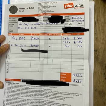 İşbir Yatak Ürün Teslim Süresi, Malzeme Eksik Gelmesi
