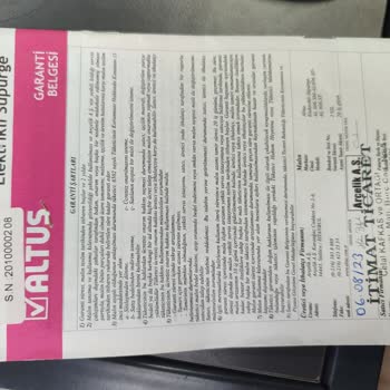 Altus Süpürge 4 Aylık Kullanım