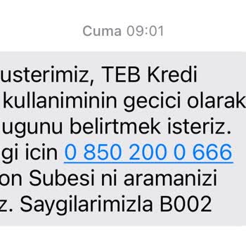 TEB Şube Sorumsuzluğu Ve İlgisizliği