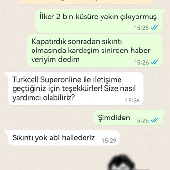 Superonline Müşteri Hizmetlerine Sorunumun Dikkate