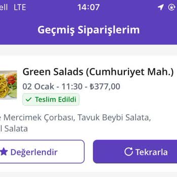 Green Salads Sümüklü Böcekli Salata