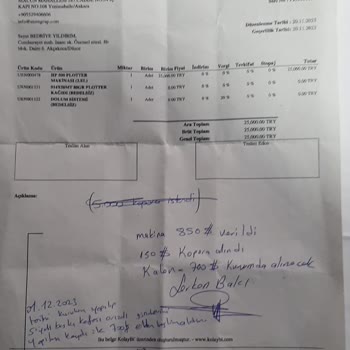 Çalışmayan HP 500 Yazıcı Getirmişler. İade Etmek İstiyorum