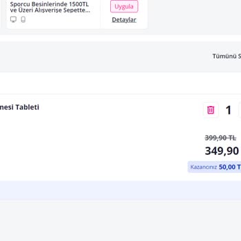 Pazarama Sipariş Esnasında Ürünlerde Yapılan Fiyat Değişiklikleri