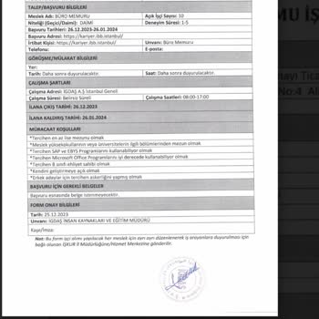 İbb Kariyerde İlan Çıkmaması