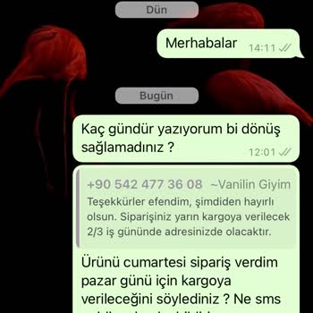 Vanilin Design 3.593,80 TL Yaptığım Ürünlerin İadesini İstiyorum