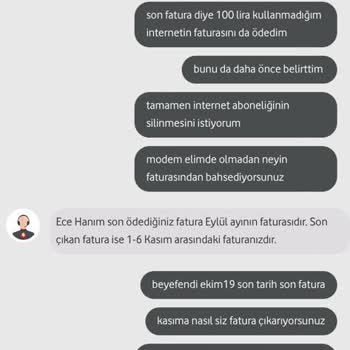 Vodafone Üyelik/Kullanım Dışı Ücret Talep Etmesi?!