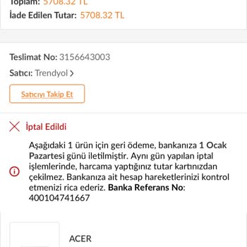 Trendyol Ürünü Durduk Yere İptal Etti