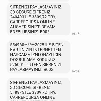 Carrefour SA Online Sitesinden Yapılan Bilgim Dışı Kredi Kartı Ödemesi
