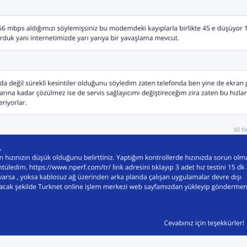 TurkNet İnternet Hızı Ve Kesintileri Hakkında Müşteri Görüşleri
