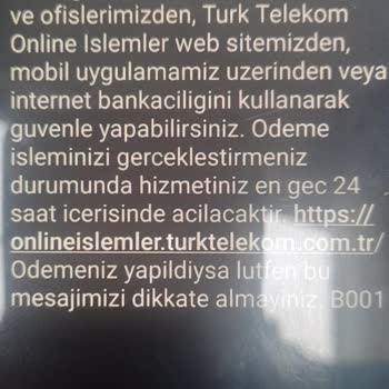 TeknosaCell Ödenemeyen Fatura Ve Çözümsüz Hizmet