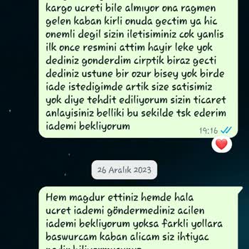 Byranabuyuk Online Alışverişte Yaşanan Ürün Sorunu Ve İade Süreci Şikayeti