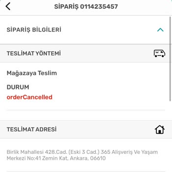 Watsons Siparişim İptal Ediliyor