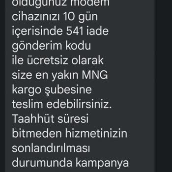 Vodafone Netten Ayrılınca Modem Ücret Talebi