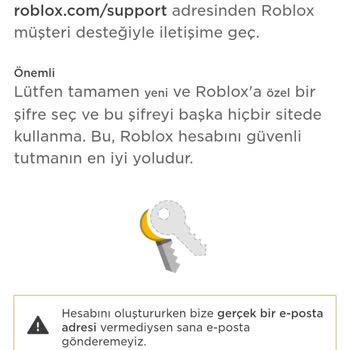 Roblox Şifre Yenileme Hatası