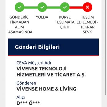 Ceva Logistics Ürünümü Teslim Etmiyor!