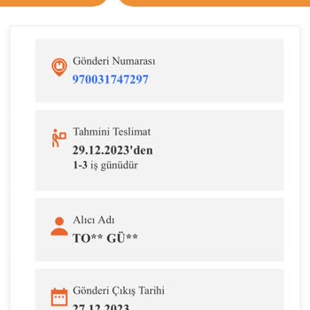 Maalesef Gene MNG Kargo Denk Geldi