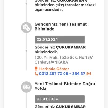 Maalesef Gene MNG Kargo Denk Geldi