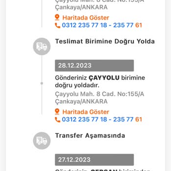 Maalesef Gene MNG Kargo Denk Geldi