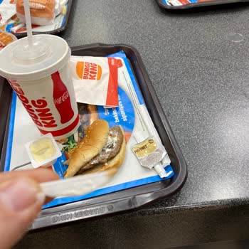 Burger King Hamburger Den Plastik Çıktı