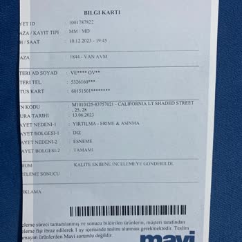 Mavi Jeans Pantolon Problemi