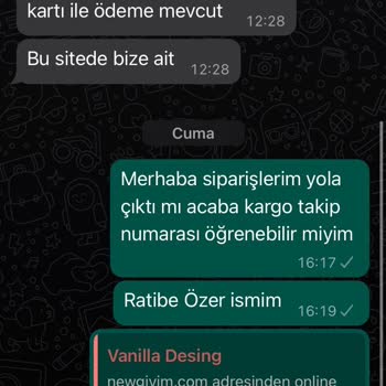 New Giyim Ve Vanilin Design Şikayet Var