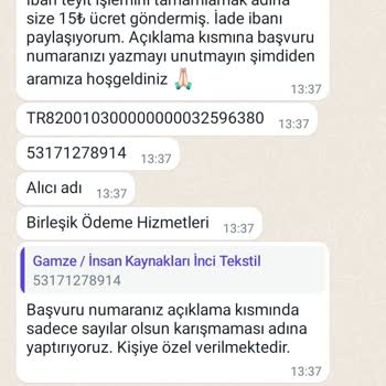 İnci Paketleme Haberim Olmadan Para Gönderiyor Şikayet Ediyorum
