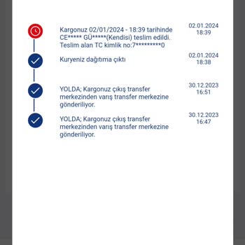 Aras Kargo Ürünümü Elden Teslim Etmiş Gibi Mesaj Gönderdi