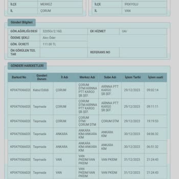 PTT Kargo, Adreste Olmama Rağmen, Adreste Yok Demiş,
