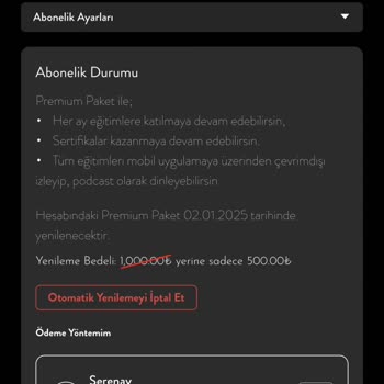 Neoskola Öğrenci Premim Ücreti