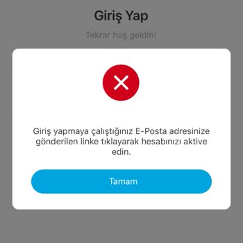 Apsiyondan Aktive Maili Alamıyorum