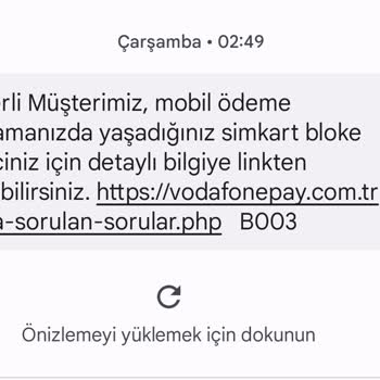 Vodafone Sim Kart Bloke Kaldırma