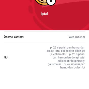 Pizza Hut Paramı Geri Versin
