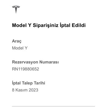Tesla Sipariş İptal ve Kapora İadesi