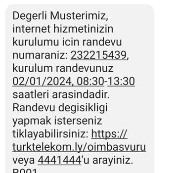 Türk Telekom İnternet Kurulumu Yapılmamasından