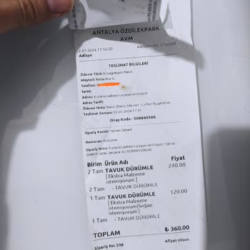Yemeksepeti Sipariş Etmediğim Yerden Sipariş Getirdi