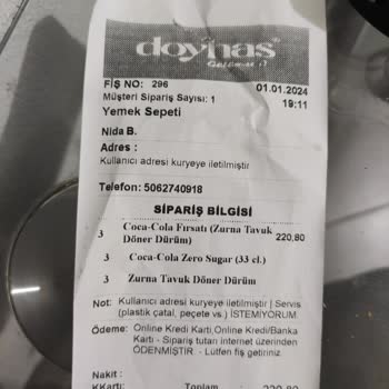 Yemeksepeti Eksik Sipariş Teslimi Ve Müşteri Hizmetleri Sorunu