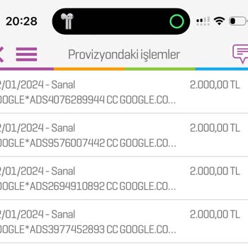 Google Pay Ads Tarafından Kredi Kartımdan İzinsiz Para Çekme İşlemleri