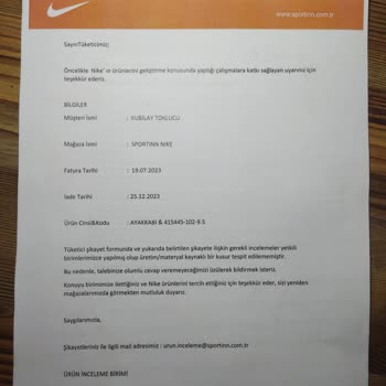 Sportinn Nike Ayakkabıda Kalite Sorunu Ve Müşteri Mağduriyeti